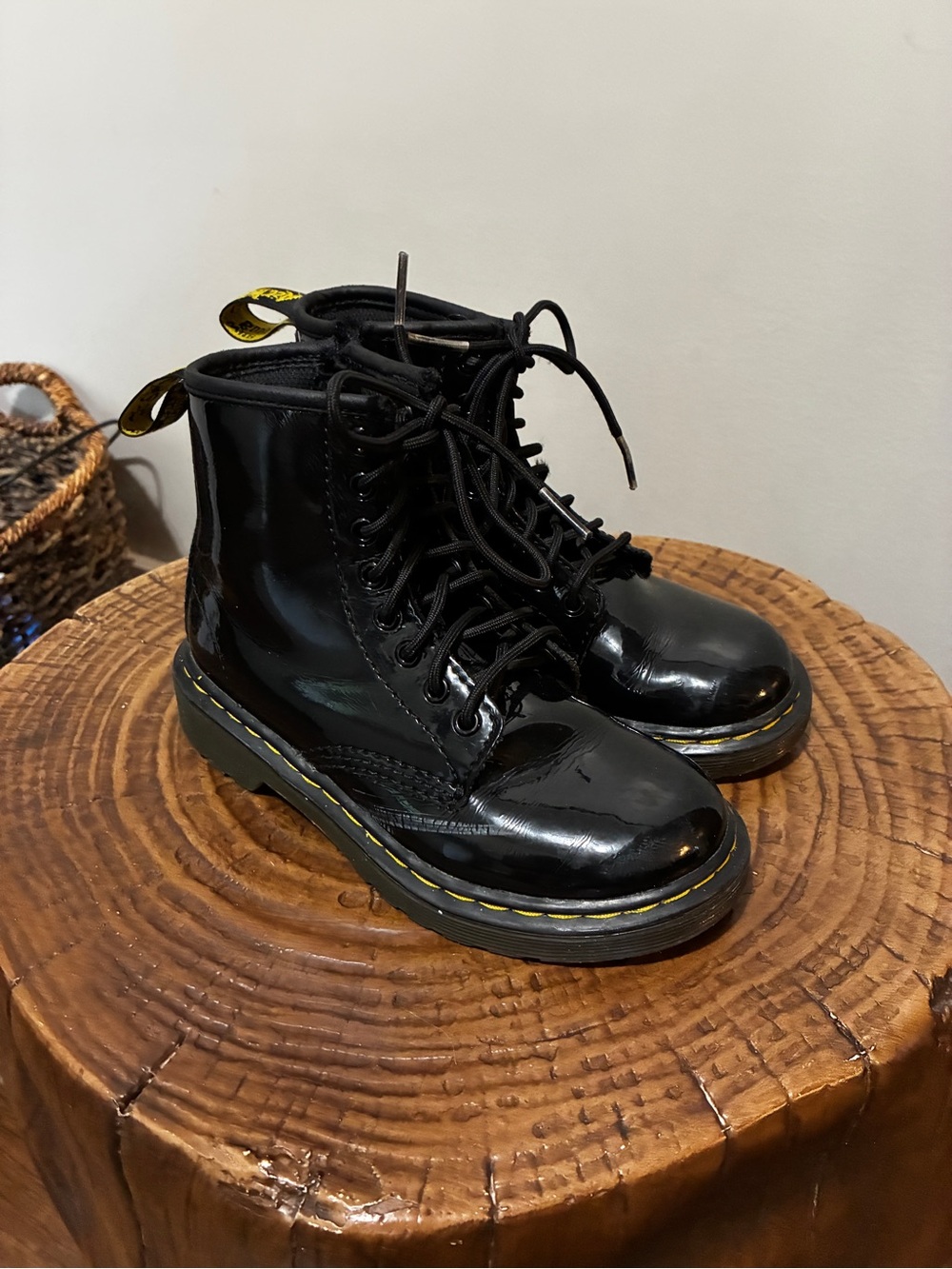Dr. Martens 1460 J Patent Lamper Ankle Boots Toddler Size 12 Cool Kid Vibes Punk